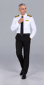 Men's Long Sleeve Pilot Shirt - White - Tailored