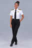 Women's Short Sleeve Pilot Shirt - White - Tailored