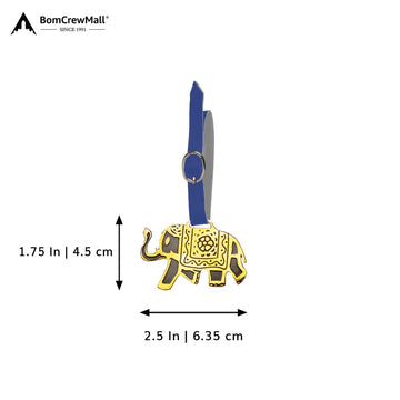 ELEPHANT BRASS TAG - KEY HOLDER -GOLDEN