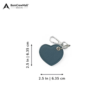 HEART SHAPE BAG TAG - KEY HOLDER-DARK GREEN