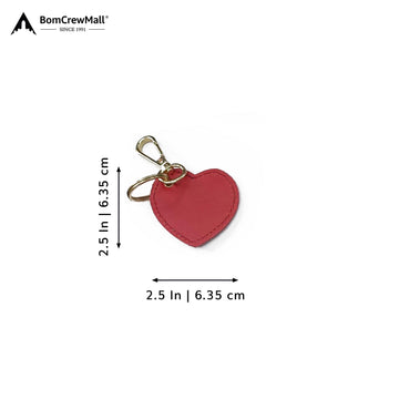 HEART SHAPE BAG TAG - KEY HOLDER- RED