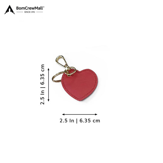 HEART SHAPE BAG TAG - KEY HOLDER- RED