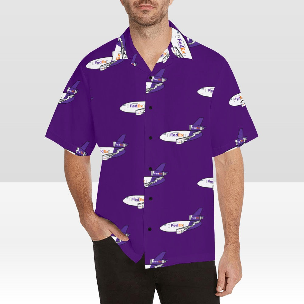 MD-11 FedEx Purple Hawaiian Shirt