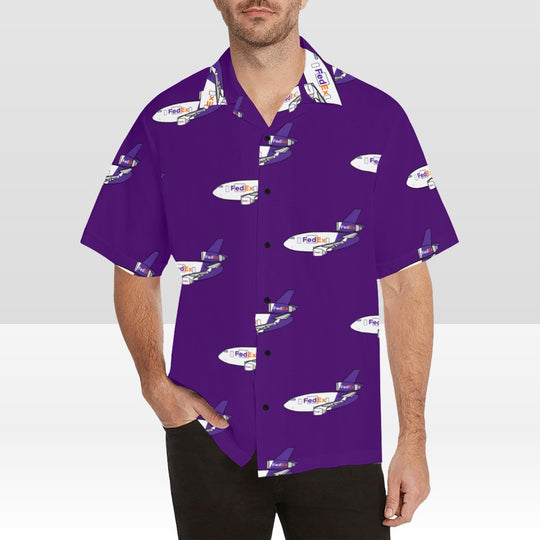 MD-11 FedEx Purple Hawaiian Shirt