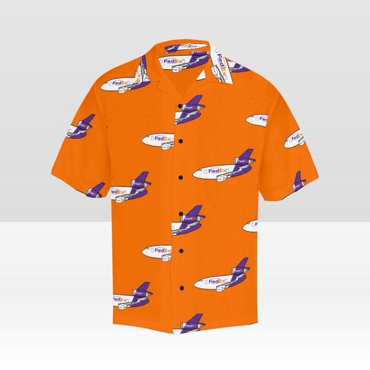 MD-11 FedEx Orange Hawaiian Shirt