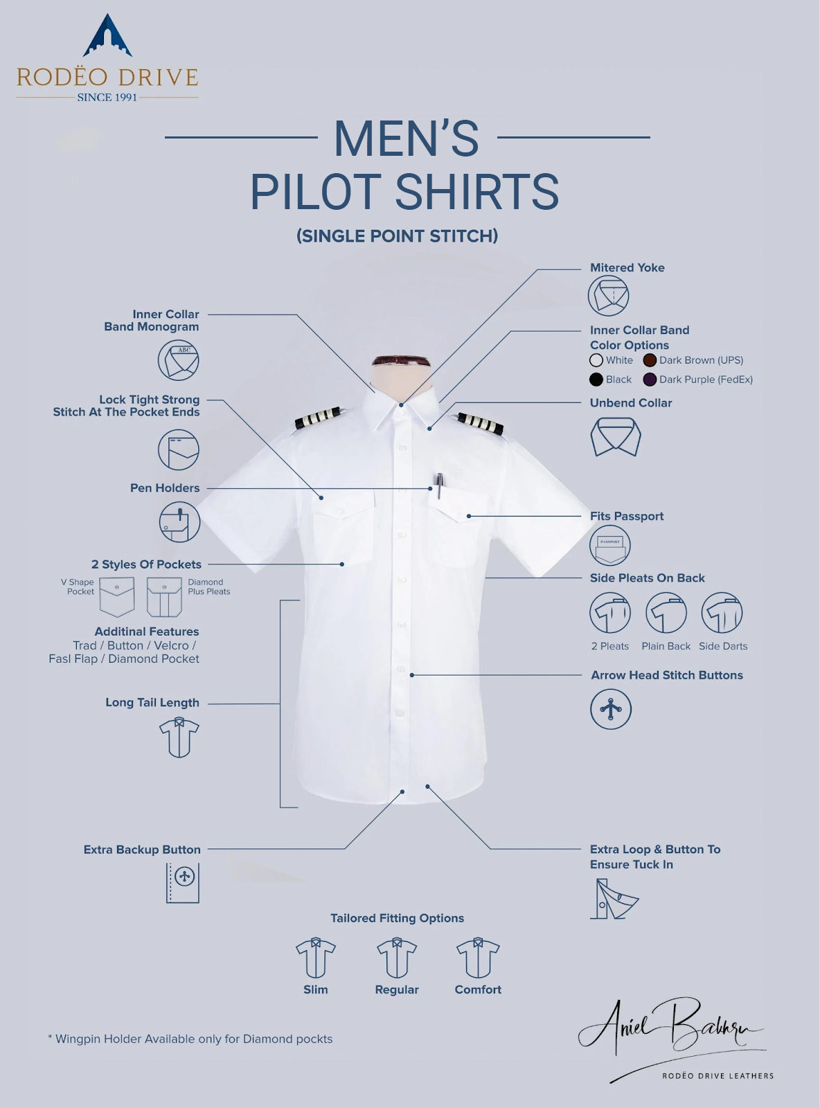 Delta Custom Pilot Shirt – Men’s