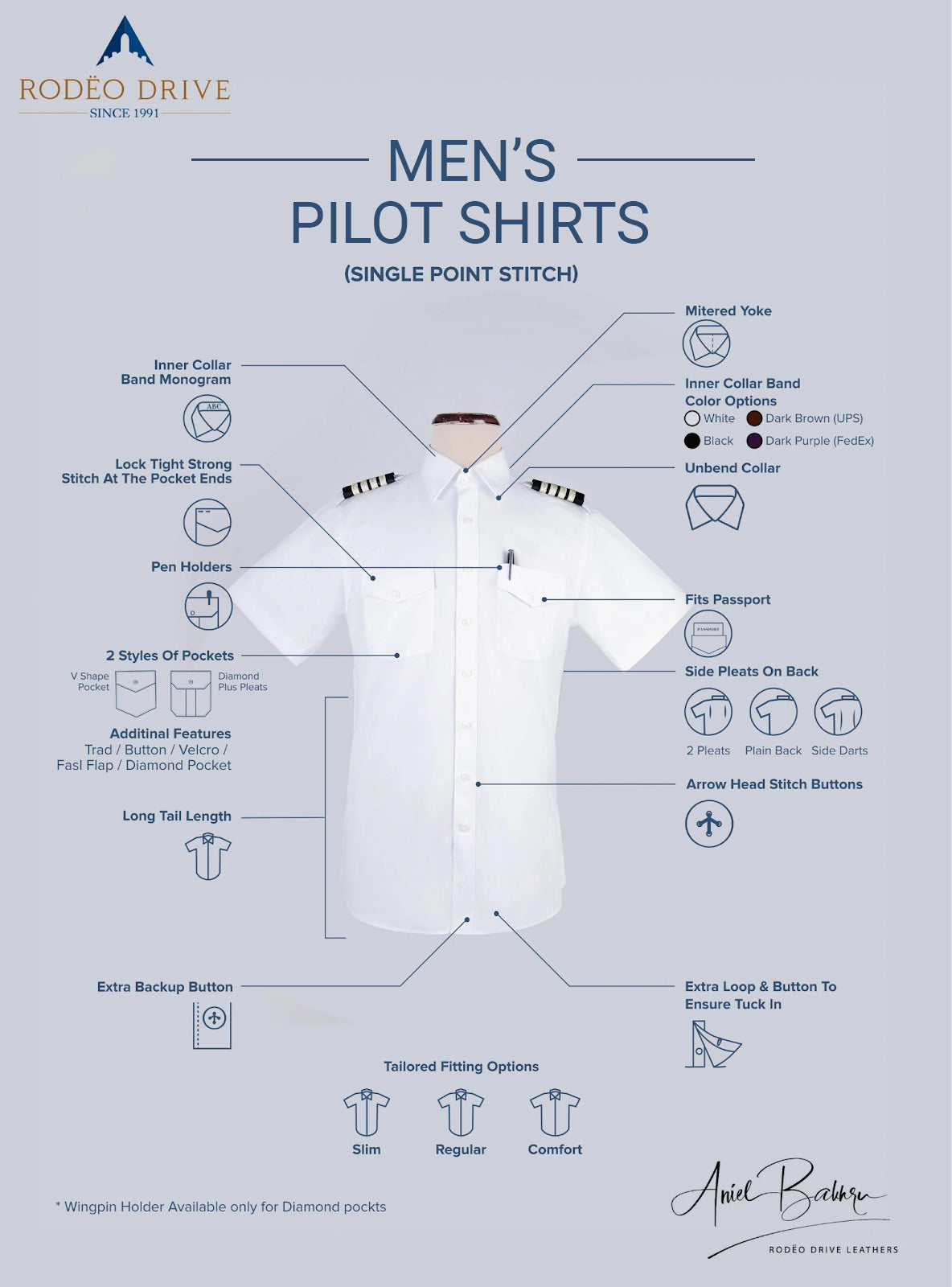 Delta Custom Pilot Shirt Men