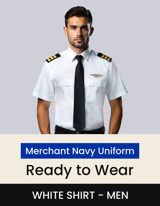 Merchant Navy Uniform White Shirt – Men’s