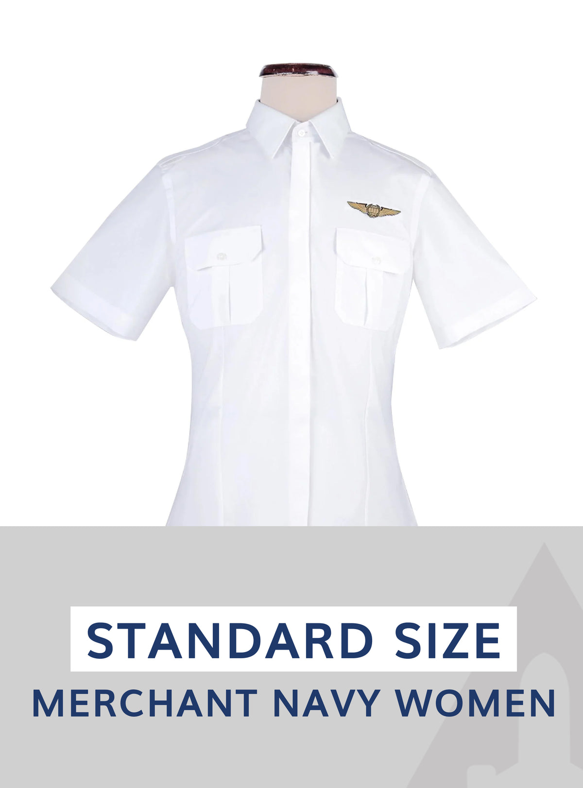 Standard Merchant Navy Uniform White Shirt Women