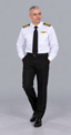 Men's Long Sleeve Pilot Shirt - White - Standard Fit