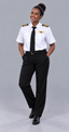 Women's Short Sleeve Pilot Shirt - White - Standard Fit