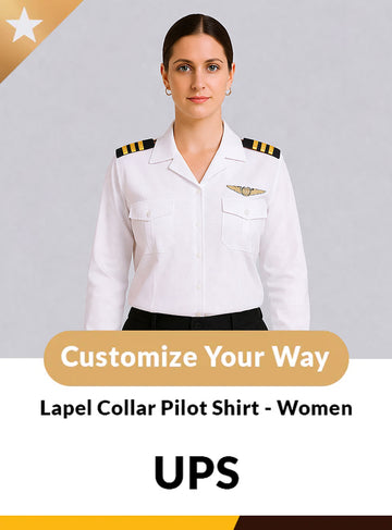 UPS Women’s Tailored Lapel Collar Pilot Shirt – Long Sleeve