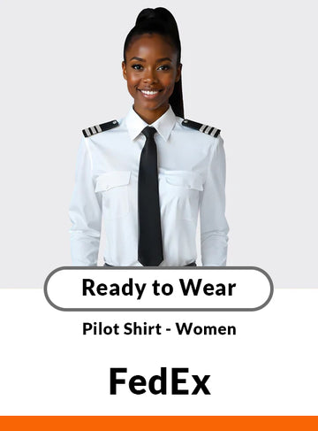 Women's Long Sleeve Pilot Shirt - Standard Fit - FedEx
