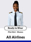 Women's Long Sleeve Pilot Shirt - White - Standard Fit
