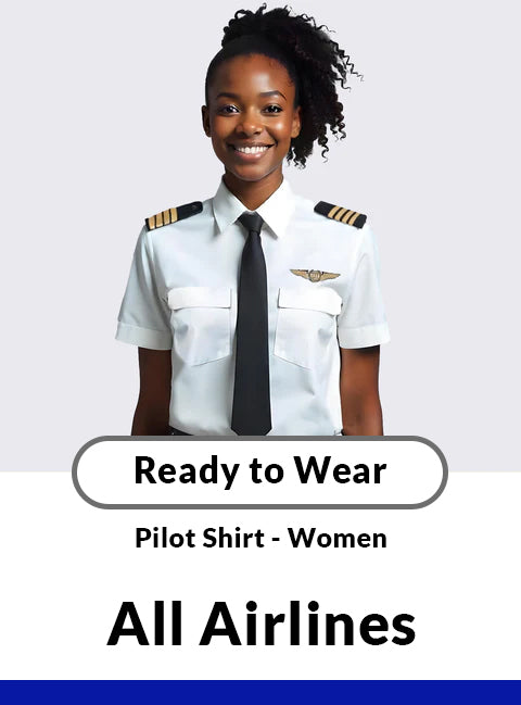 Women's Short Sleeve Pilot Shirt - White - Standard Fit
