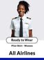 Women's Short Sleeve Pilot Shirt - White - Standard Fit
