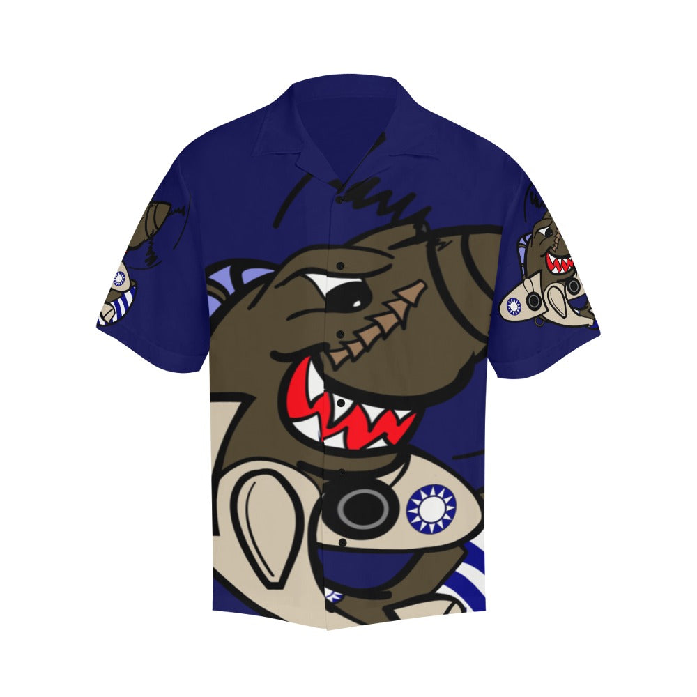 Purple Flying Tiger Hawaiian Shirts