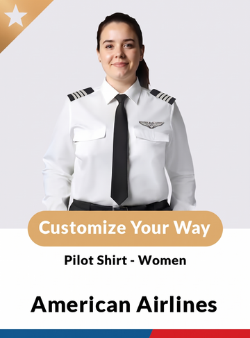 American Airlines Women’s Tailored Pilot Shirt – Long Sleeve