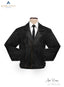 Front image of HARLEY JACKET. It is displayed on mannequin. Inside a white shirt and neck tie are visible