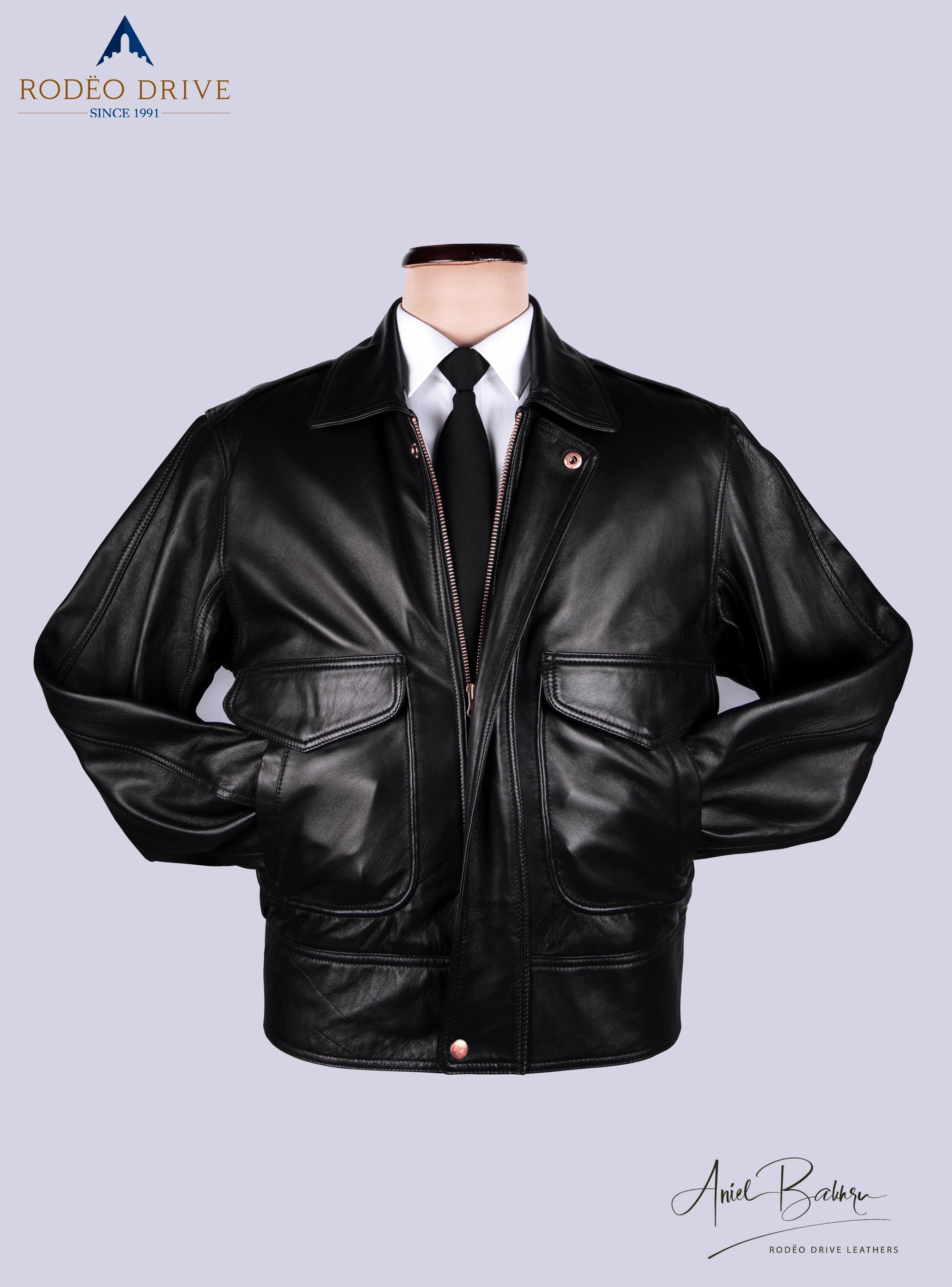 front view of All Airlines leather jacket for women