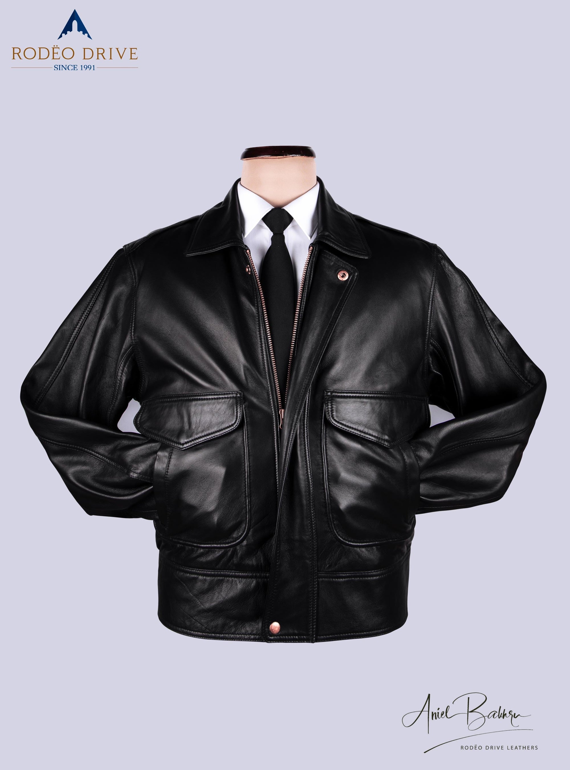 Front look of AIR WISCONSIN UNIFORM LEATHER JACKETS WOMEN