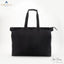 Front image of black KELLY LEATHER CORDURA SHOPPING BAG