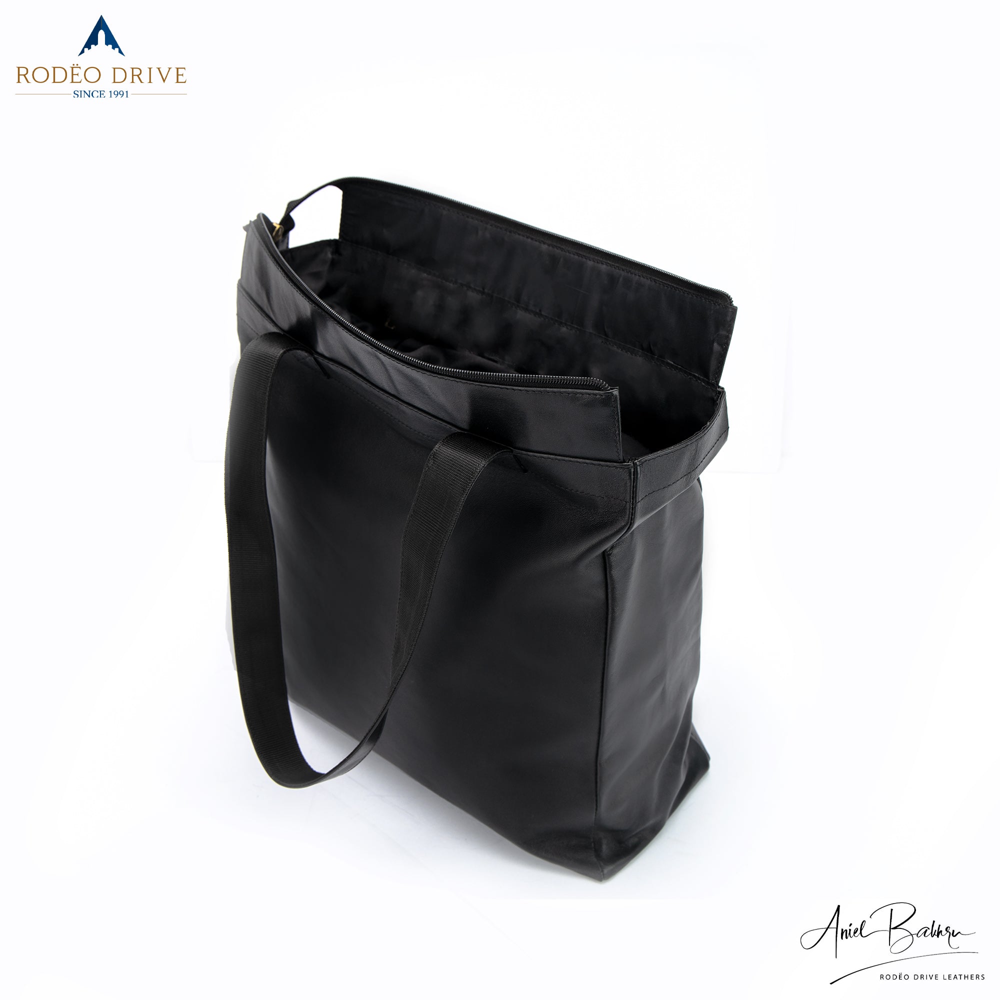 Open black lamp chan bag