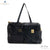 Front image of black collapsible purse merce tote