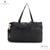 Backside image of black collapsible purse merce tote