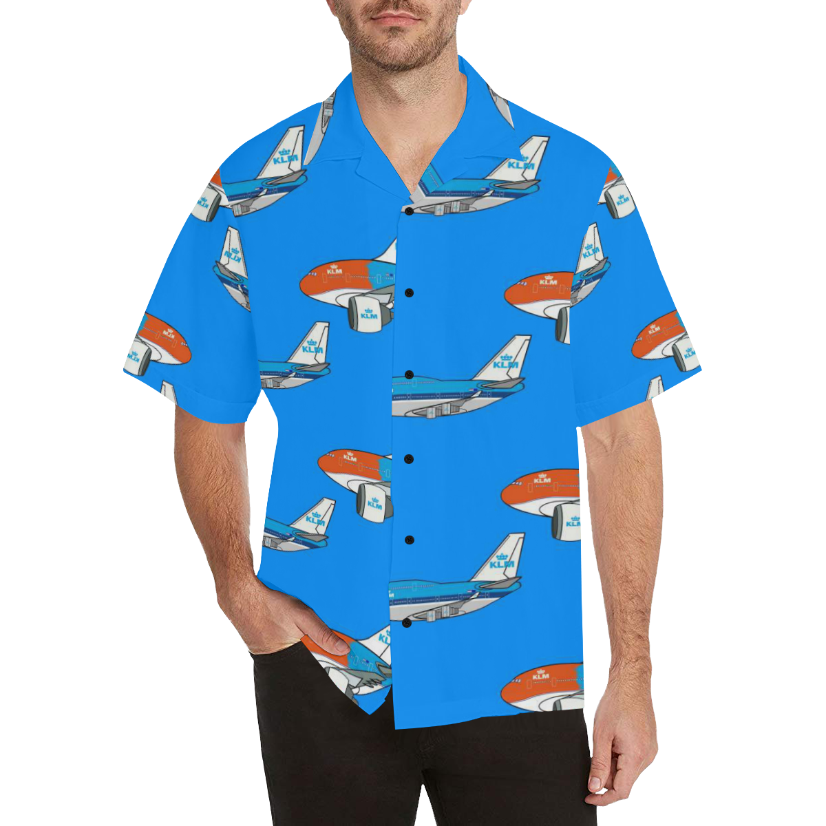 Louisville Slugger Light Blue Aloha Shirt