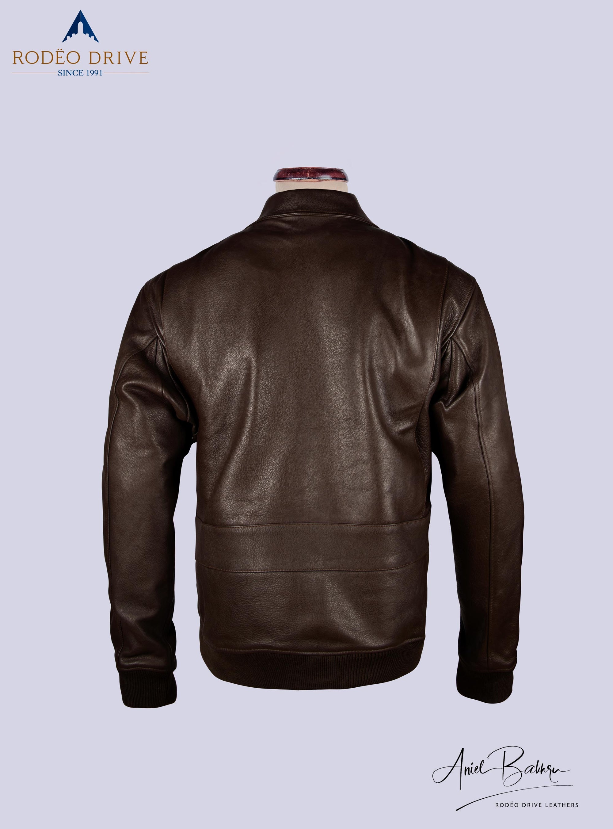 back view of B2 bomber jacket