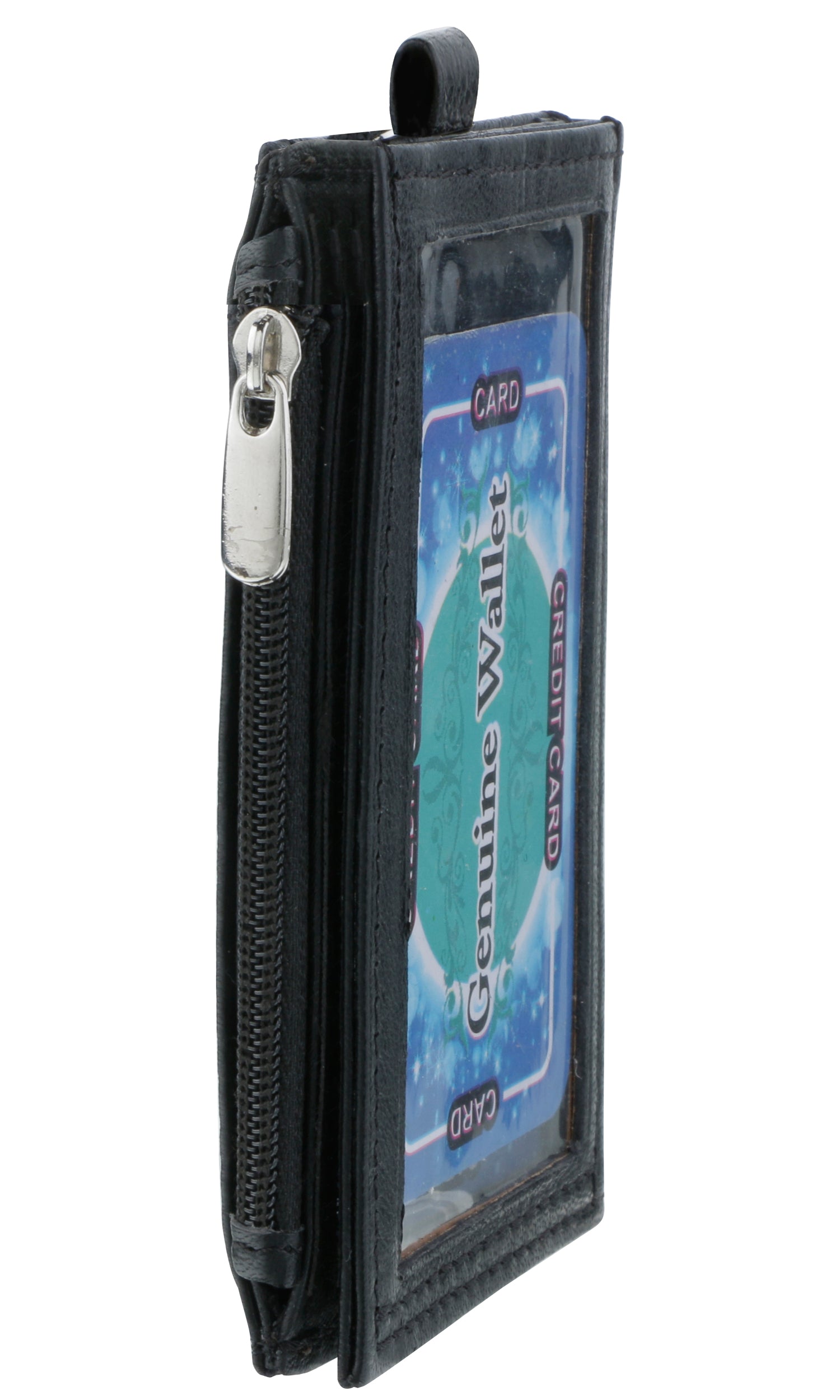Side image of CLASSIC ID BADGE HOLDER. It is holding a ID within.