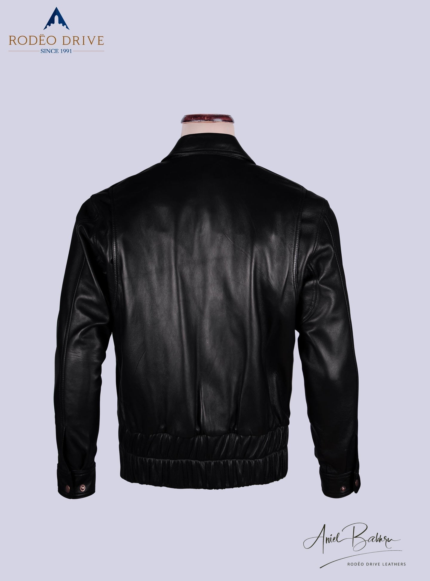 Back side image of CUSTOM UNIFORM LEATHER JACKETS MEN