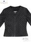 Complete image of  black CHANNEL DIAMOND STITCH JACKET