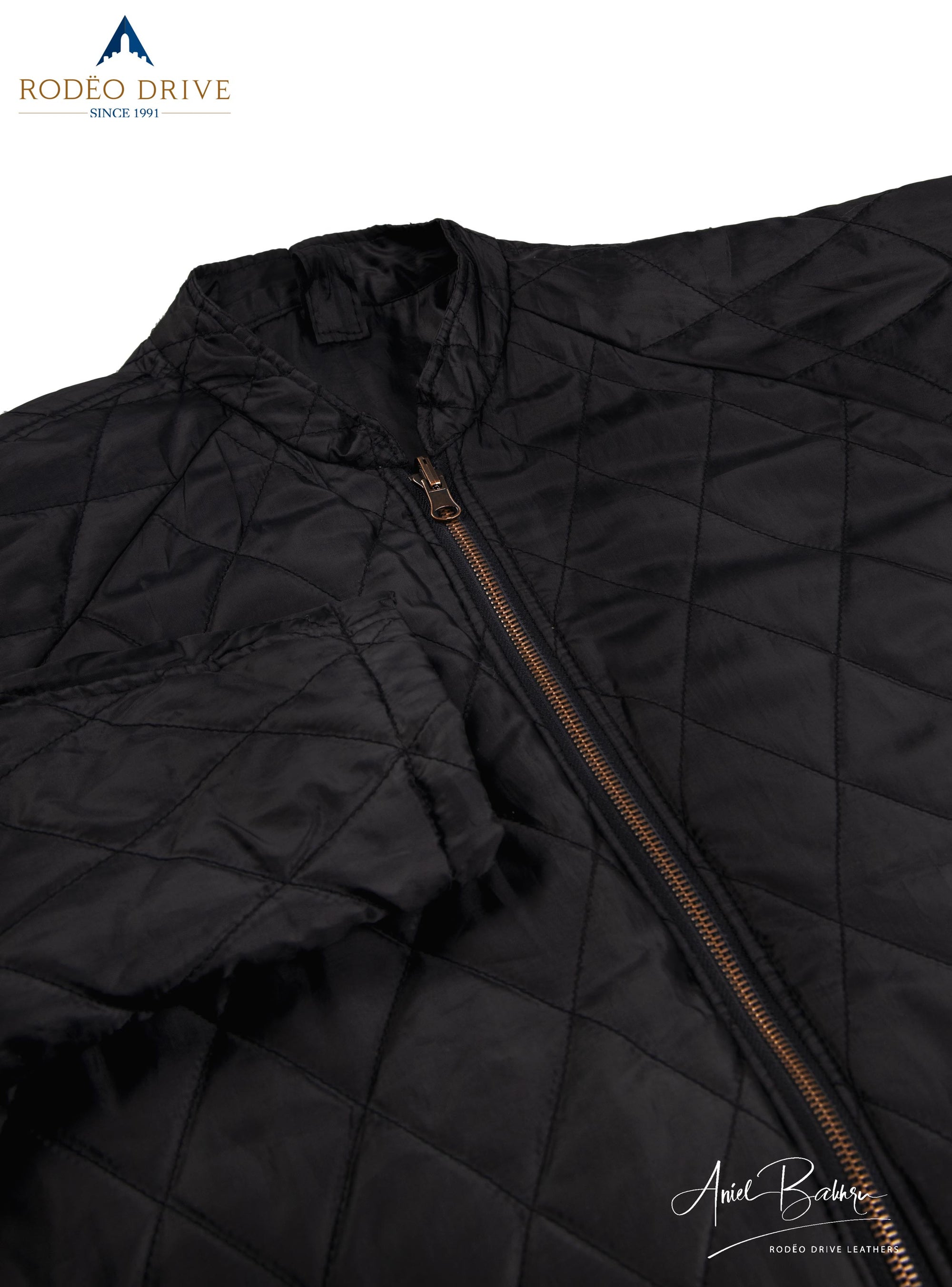 Zipped close image of Leather jacket image
