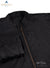 Front image of zipped plane black Jacket. It is zipped. It is close image.