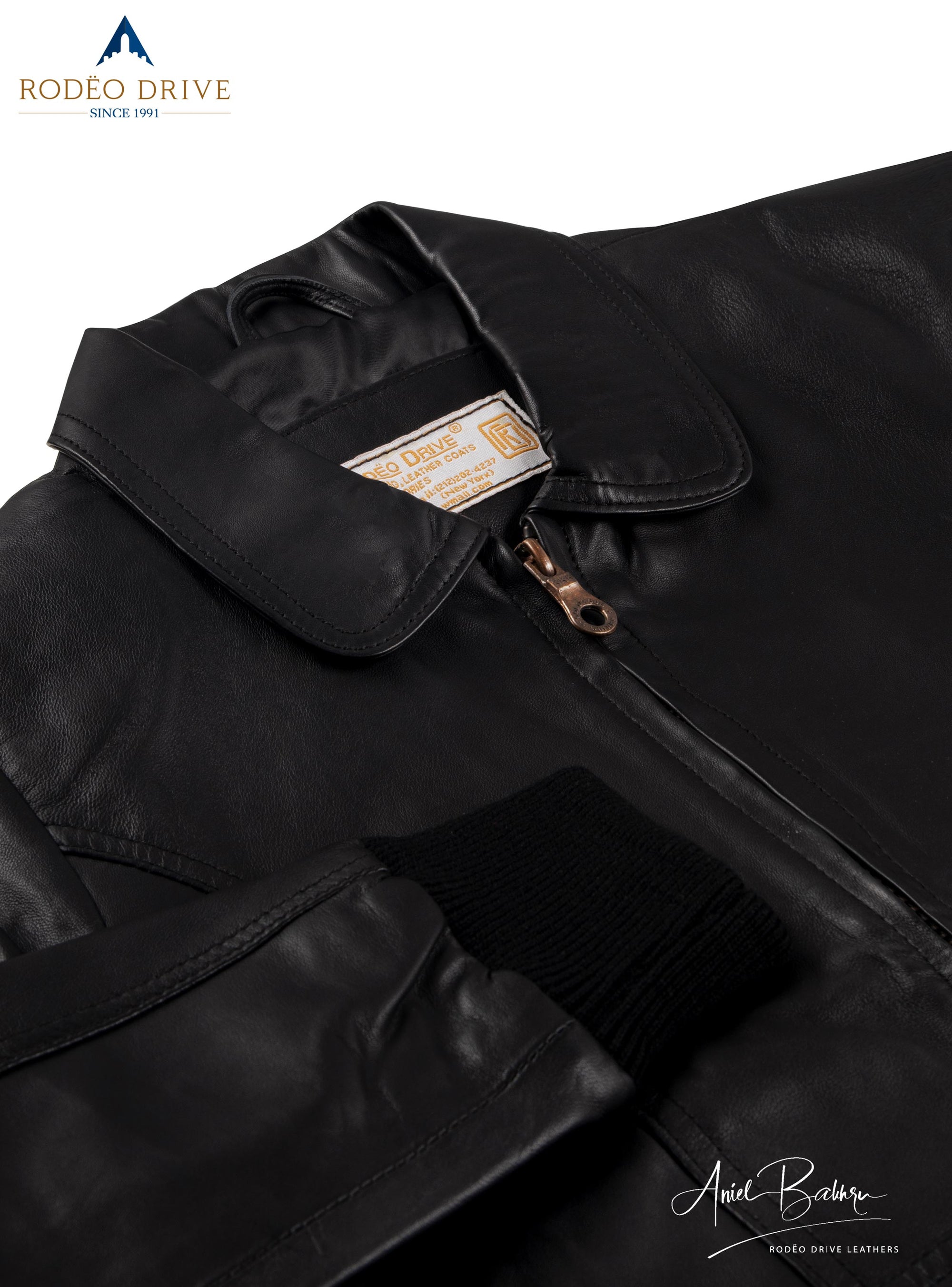 close up view of Womens bomber jacket