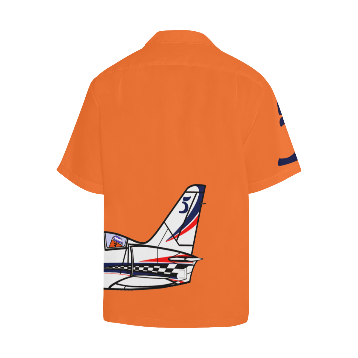 Back side image of Orange HAWAIIAN SHIRT.  It has short sleeves.   Comfort able  for hot climate. Highly comfortable for summer weather