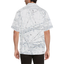 back side image of white PACIFIC ENROUTE HAWAIIAN CHART HAWAIIAN SHIRT
