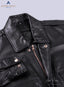 front image oCUSTOM UNIFORM LEATHER JACKETS MEN. It is zipped.