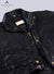 Front image of bomber short jacket. it is both zippered and buttoned.