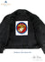 Inside image of open HARLEY JACKET. US marine Corps blood chit  is sewed inside it. Blood chit is sewed inside the jacket.