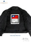 Inside image of open HARLEY JACKET. Flying Tigers blood chit is sewed inside the jacket.