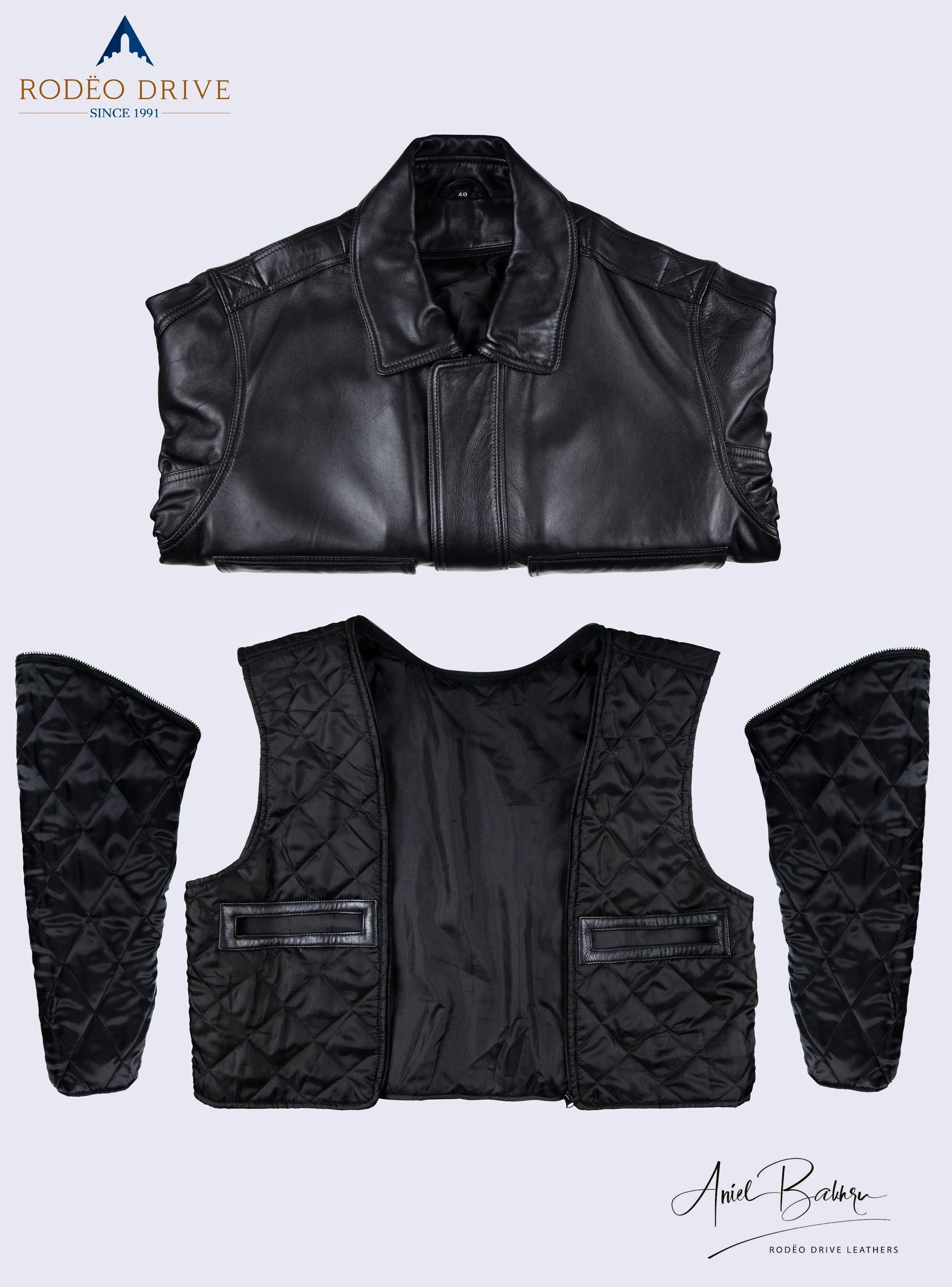Inner lining look of Alaska leather Jacket for men