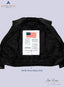 US Air Force Blood Chit at the inside back of All Airlines leather jacket for women