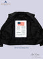 US Air force Blood Chit at the inside back of Alaska leather Jacket for men