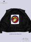 Inside image of united UNIFORM LEATHER JACKETS women with US Marine Corps blood chit sewed inside
