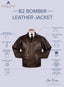 Infographics of B2 bomber Leather jacket