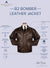 Infographics of B2 bomber Leather jacket