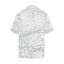back side image of white PACIFIC ENROUTE HAWAIIAN CHART HAWAIIAN SHIRT